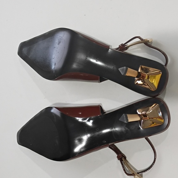 Iiimmu Chic Brown Slingback Heels Size 10 - Picture 9 of 13